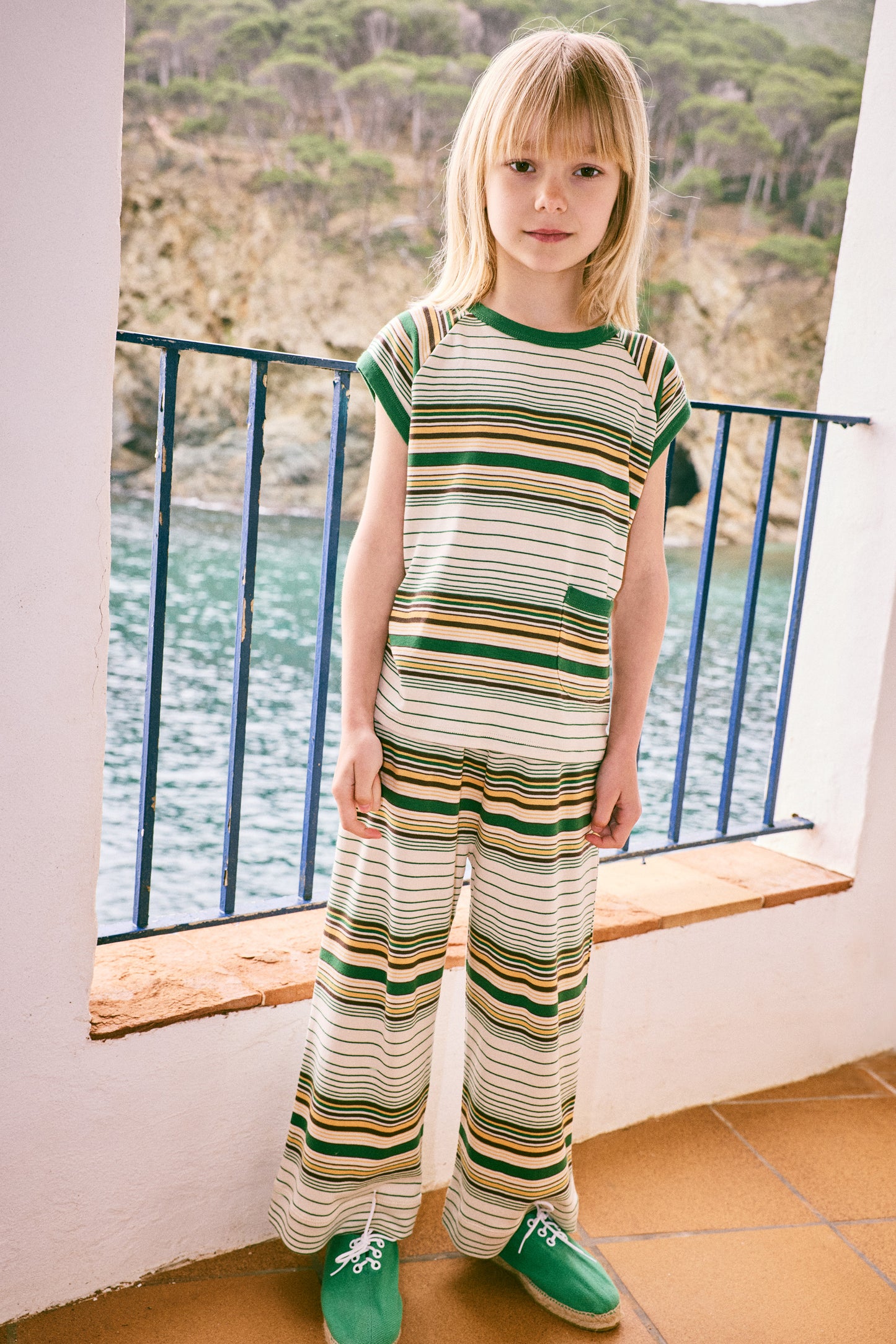 +Misha&Puff+ Muscle Tee - Lawn Patio Stripe