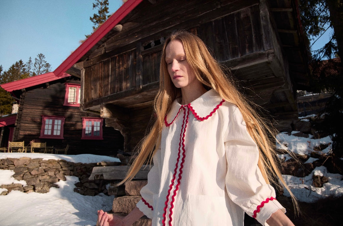 +FISH&KIDS+ BASIC BLOUSE WITH RED RIBBON