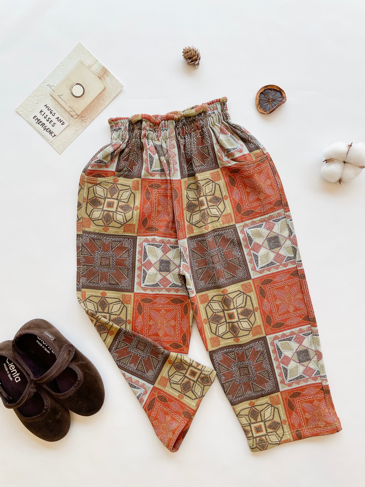 +Misha&Puff+ Camp Pant - Chili Spice Cross Stitch