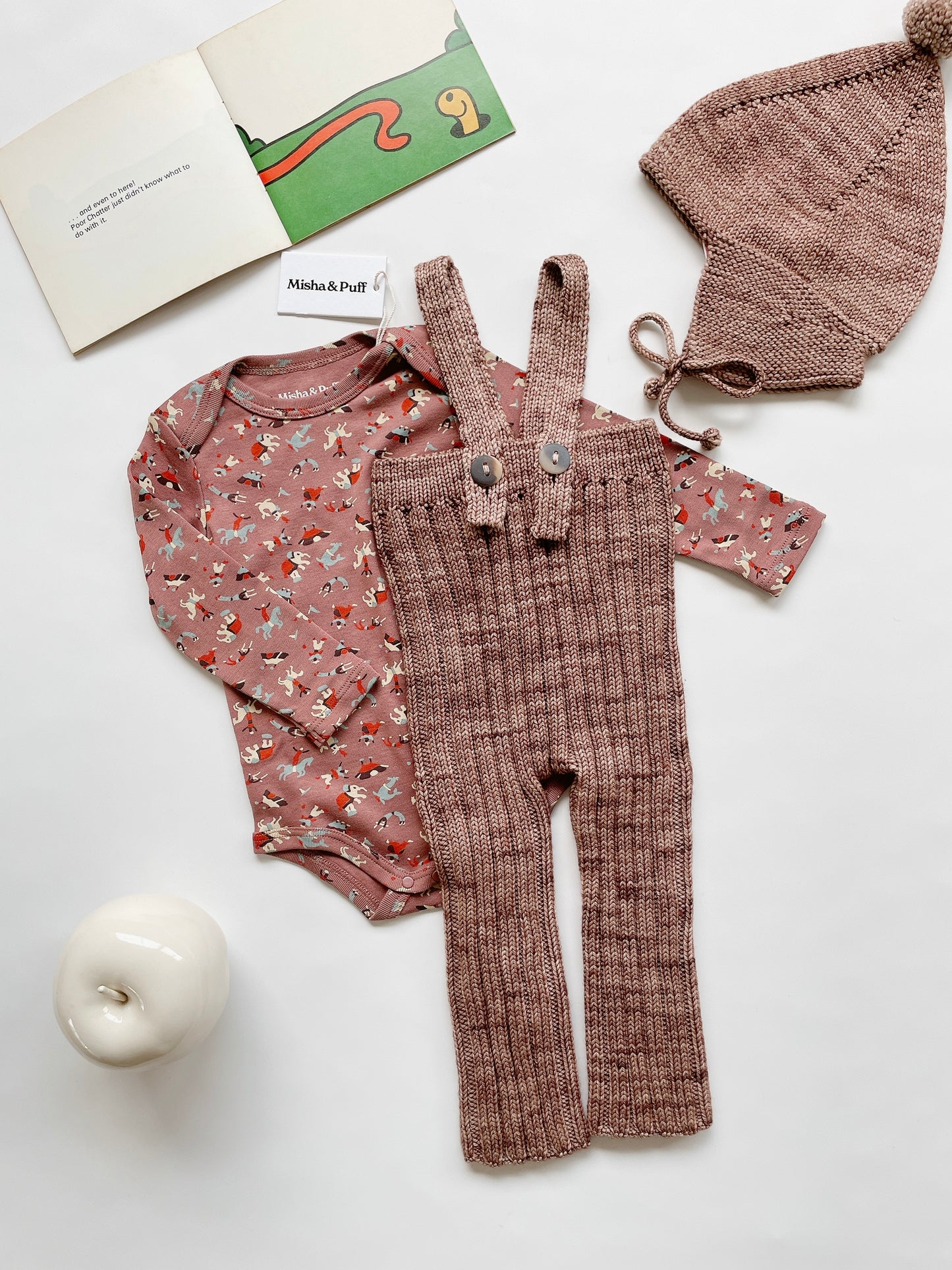+Misha&Puff+ Baby Long Sleeve Lap Onesie - Mousse Circus