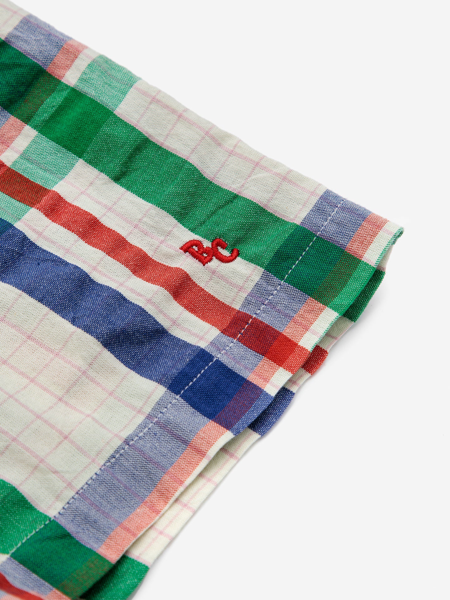 +Bobo Choses+ Madras Checks Woven Bermuda Shorts