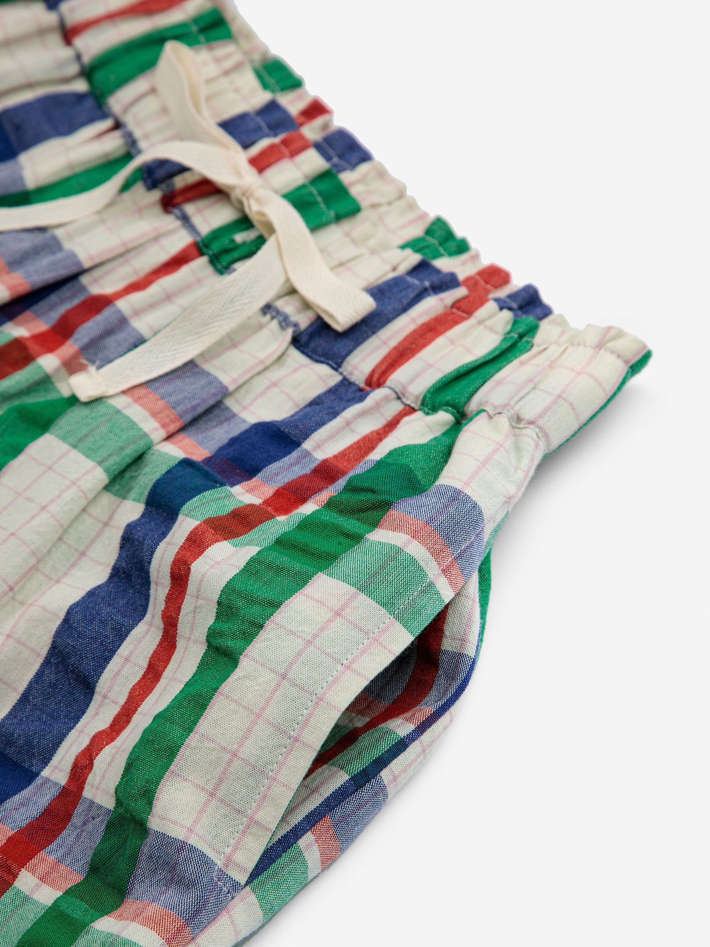 +Bobo Choses+ Madras Checks Woven Bermuda Shorts