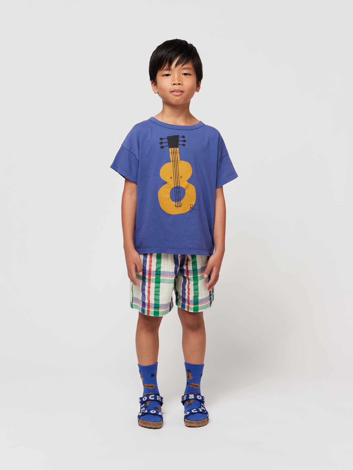 +Bobo Choses+ Madras Checks Woven Bermuda Shorts