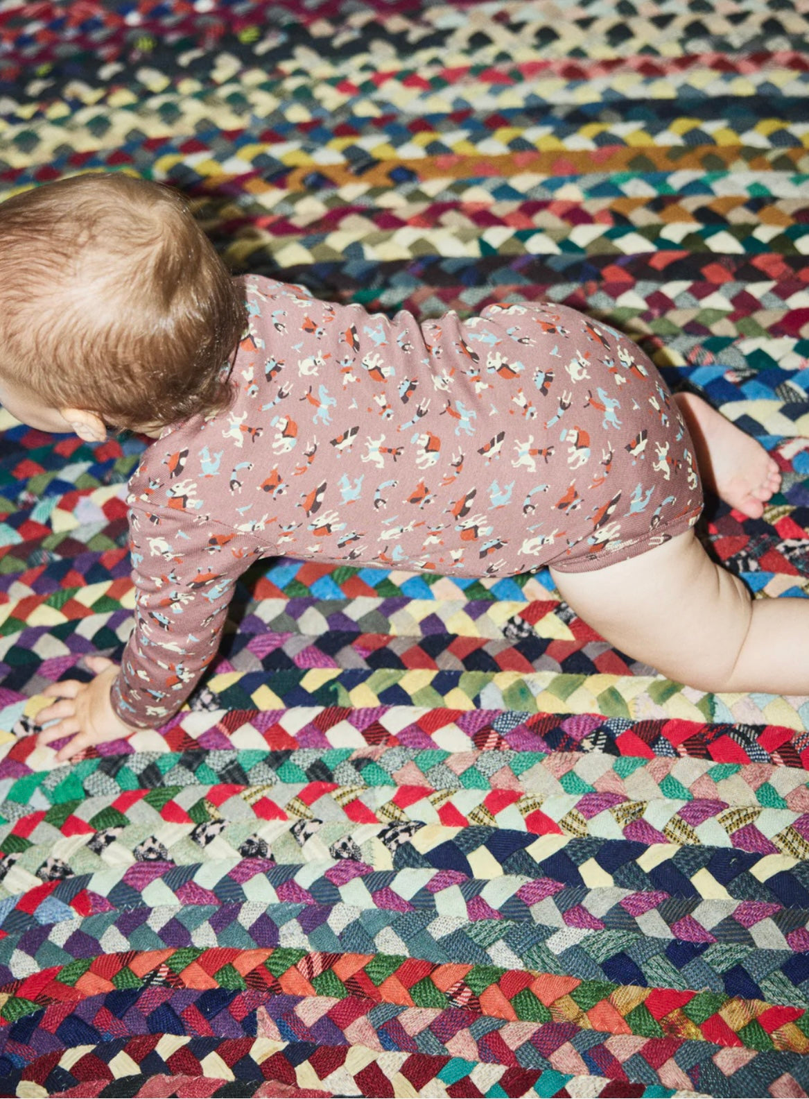 +Misha&Puff+ Baby Long Sleeve Lap Onesie - Mousse Circus