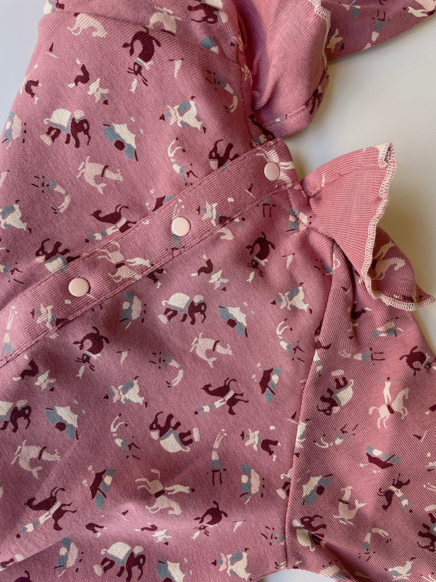 +Misha&Puff+ BABY PIERROT ONESIE | ANTIQUE ROSE CIRCUS