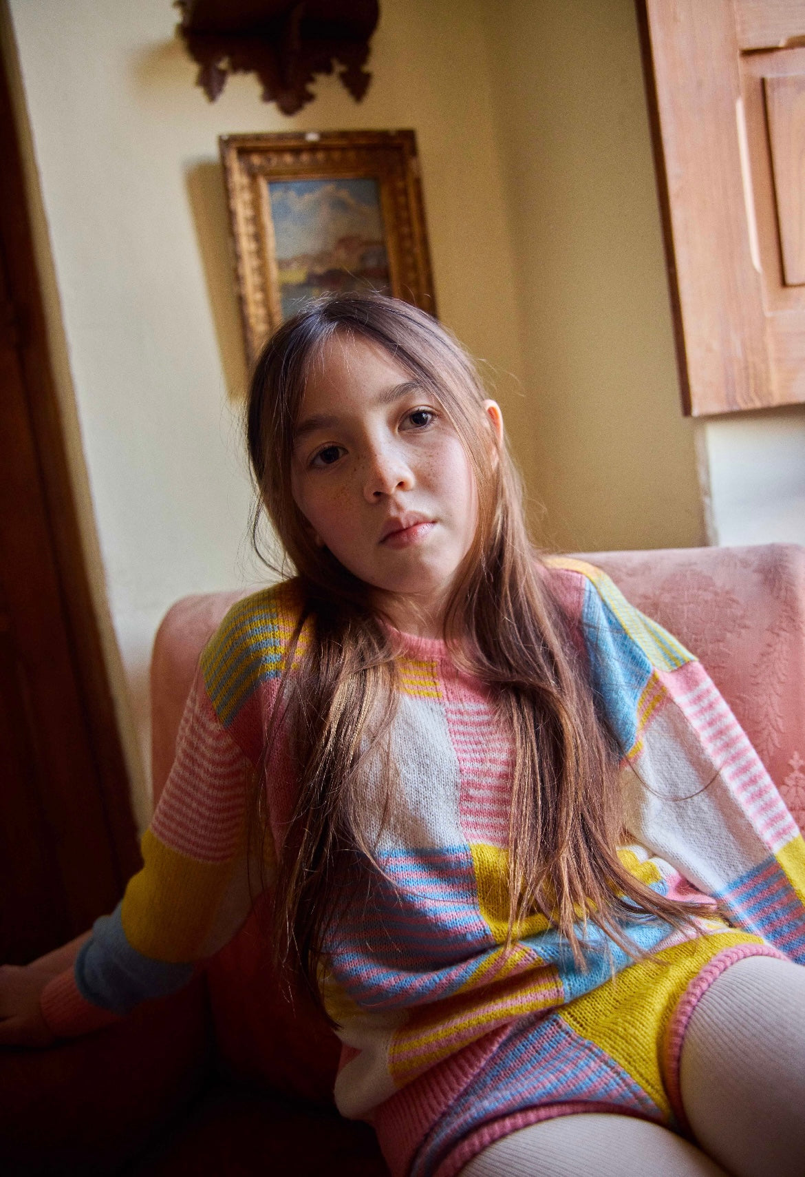 +FISH&KIDS+ PATCHWORK PASTEL SWEATER