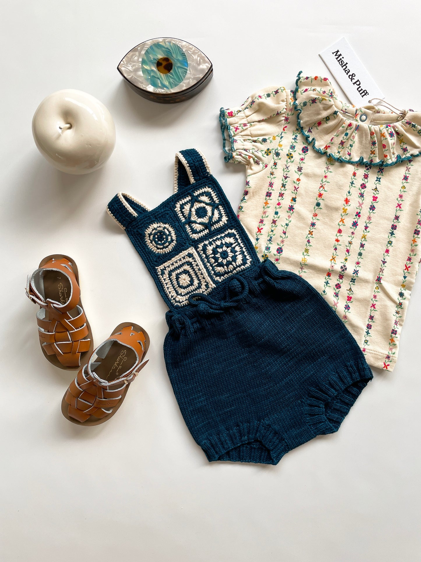 +Misha&Puff+ Crochet Afghan Romper - Celestial