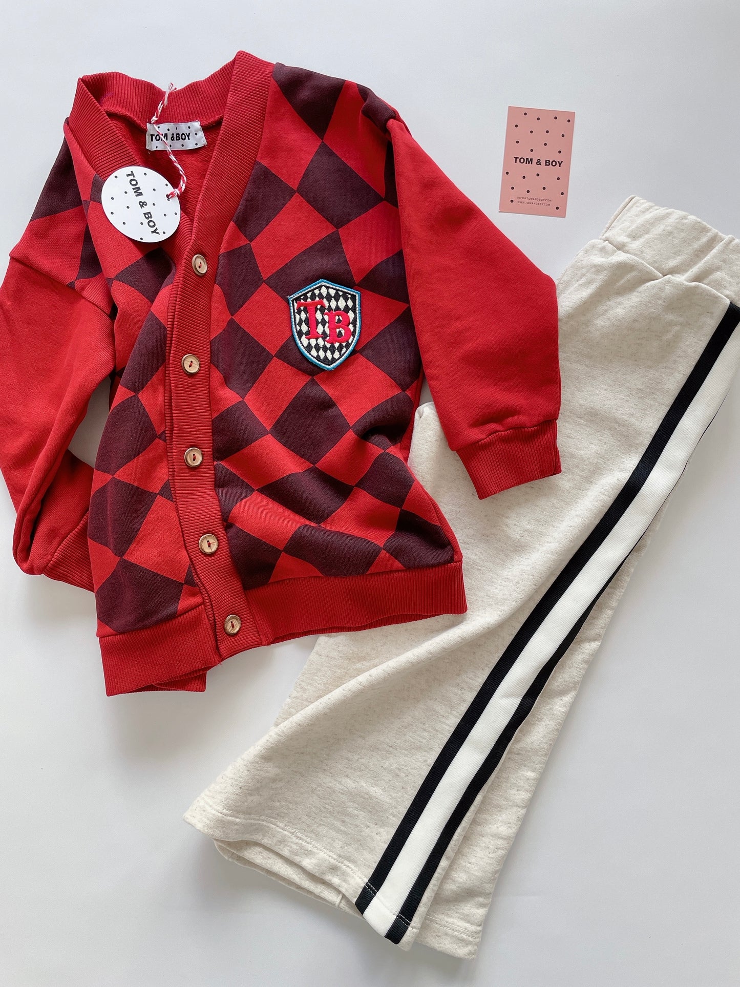 +Tom & Boy+ UNIQUE CHECKER BOARD CARDIGAN