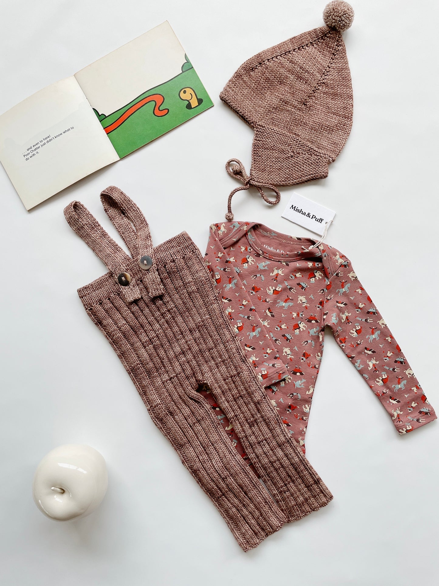 +Misha&Puff+ Baby Long Sleeve Lap Onesie - Mousse Circus