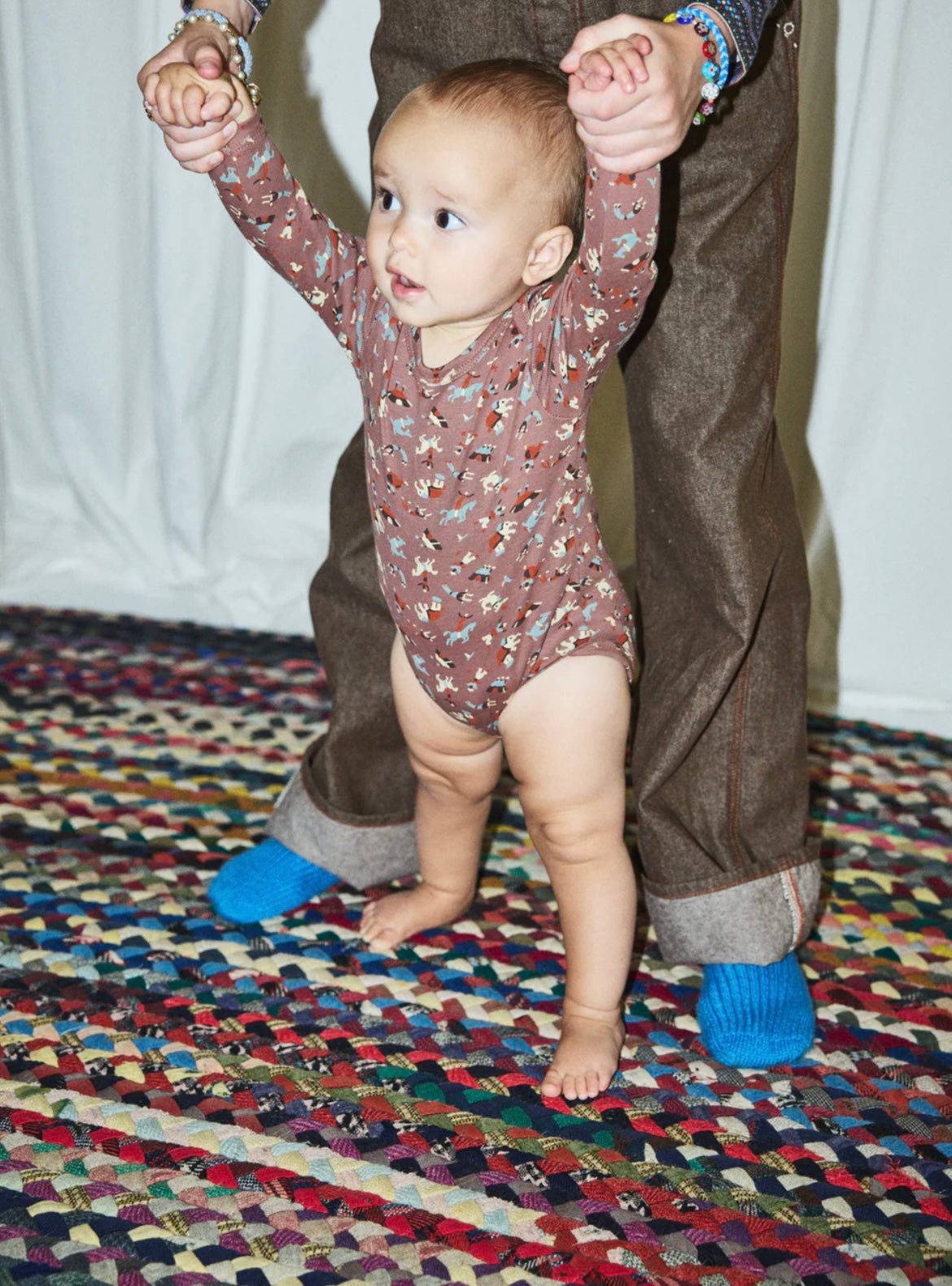 +Misha&Puff+ Baby Long Sleeve Lap Onesie - Mousse Circus