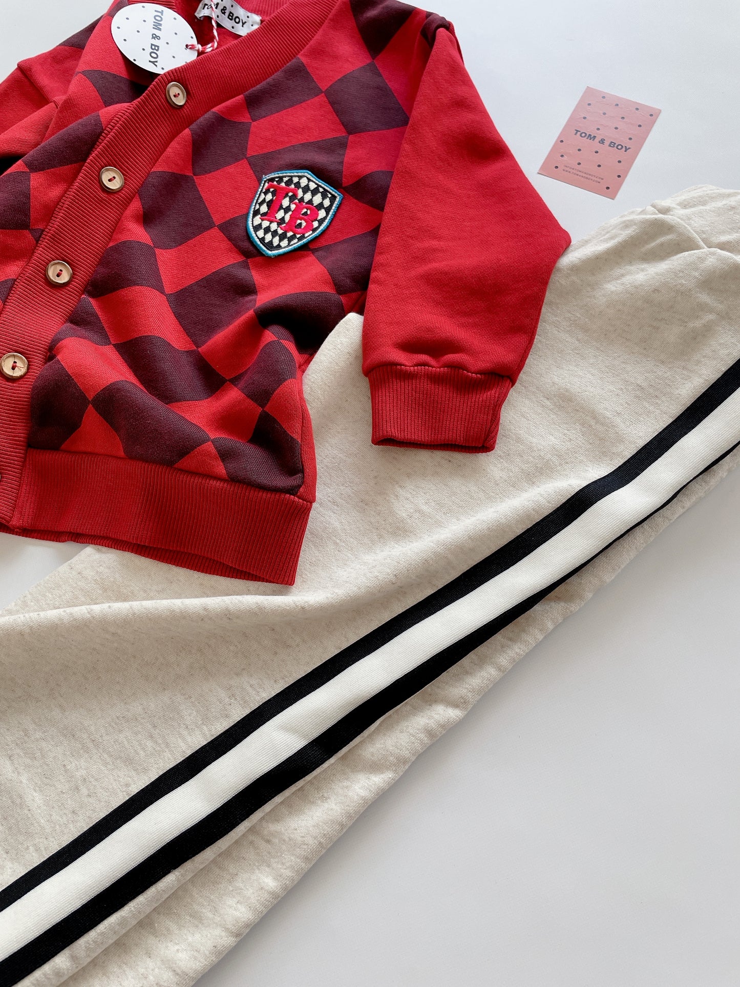 +Tom & Boy+ UNIQUE CHECKER BOARD CARDIGAN