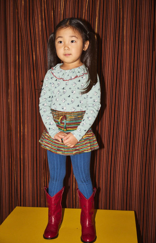 +Misha&Puff+ Paloma Top - Sage Cat & Mouse