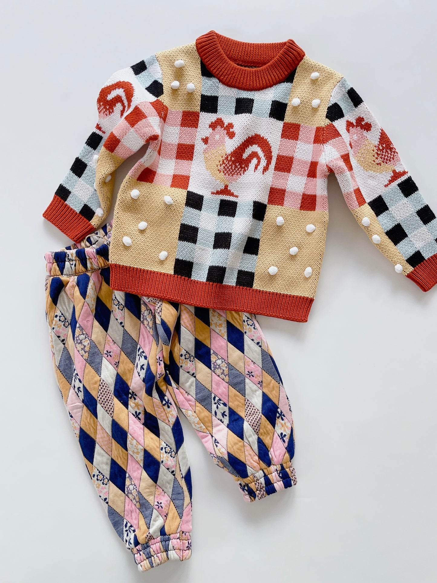+FISH & KIDS+ Flowers Patchwork Joggers