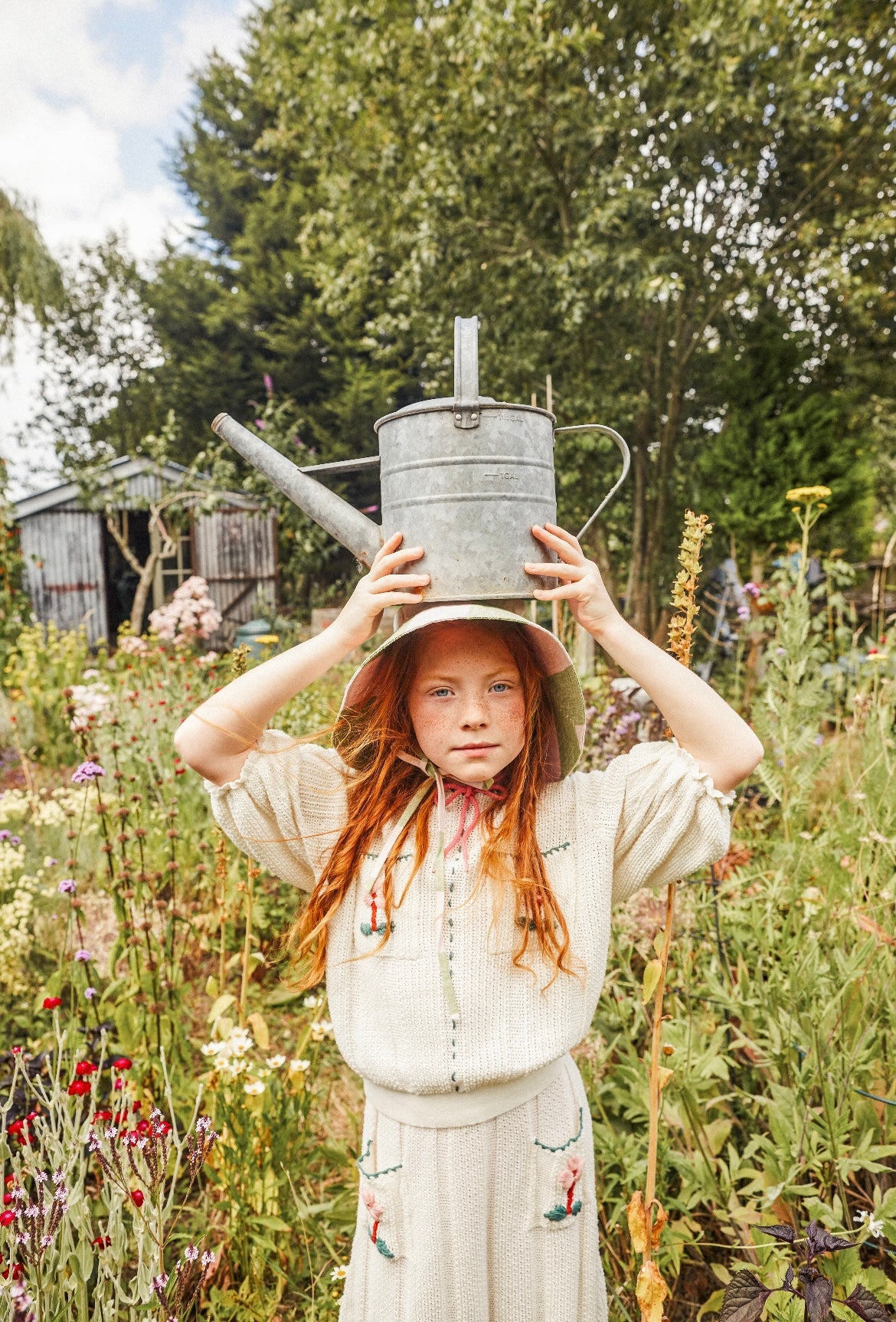 +FISH&KIDS+ Knit Embroidered Top
