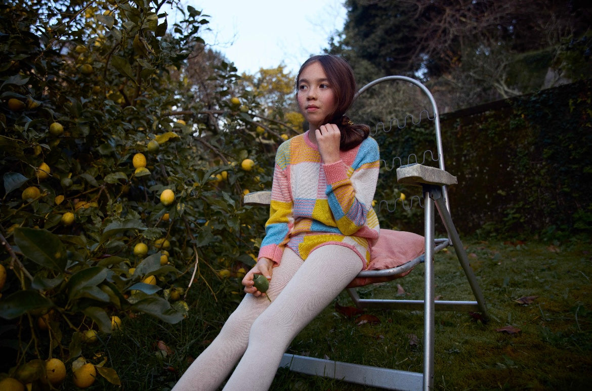 +FISH&KIDS+ PATCHWORK PASTEL SWEATER