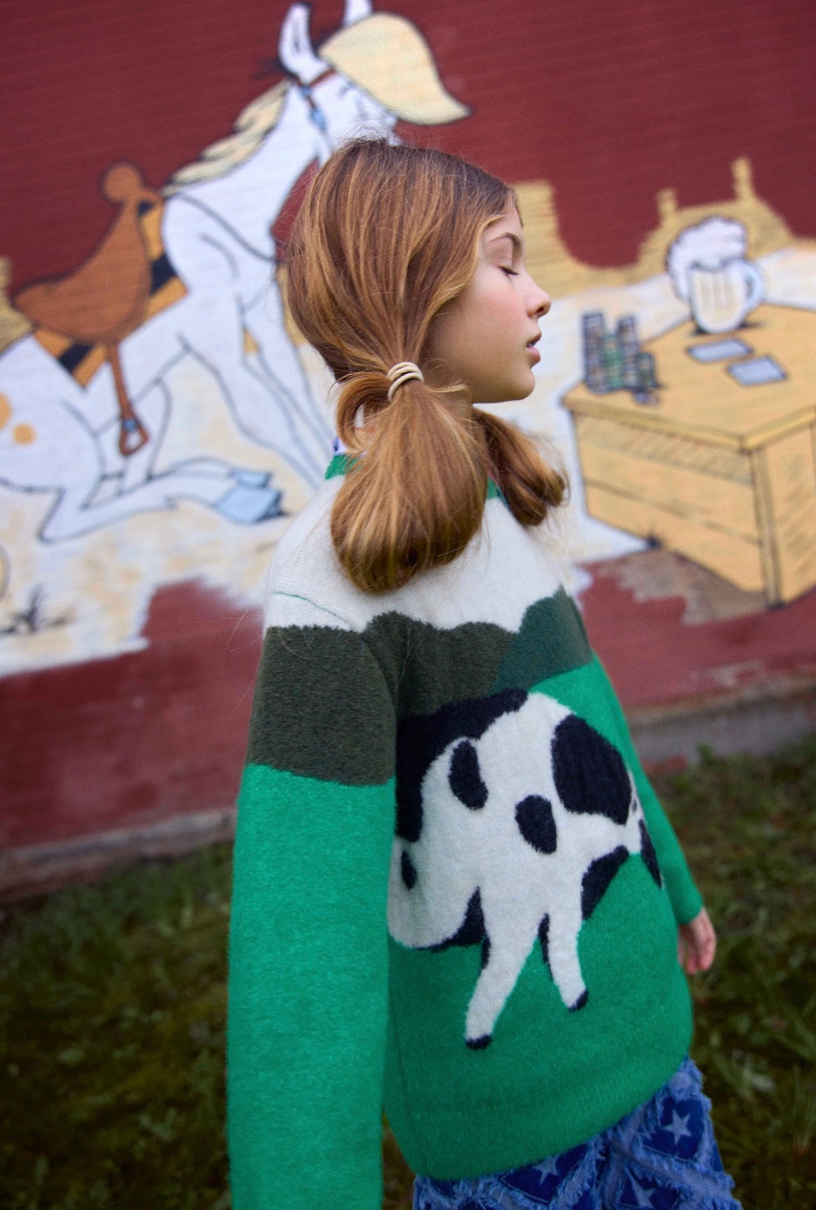 +FISH&KIDS+ COW KNIT