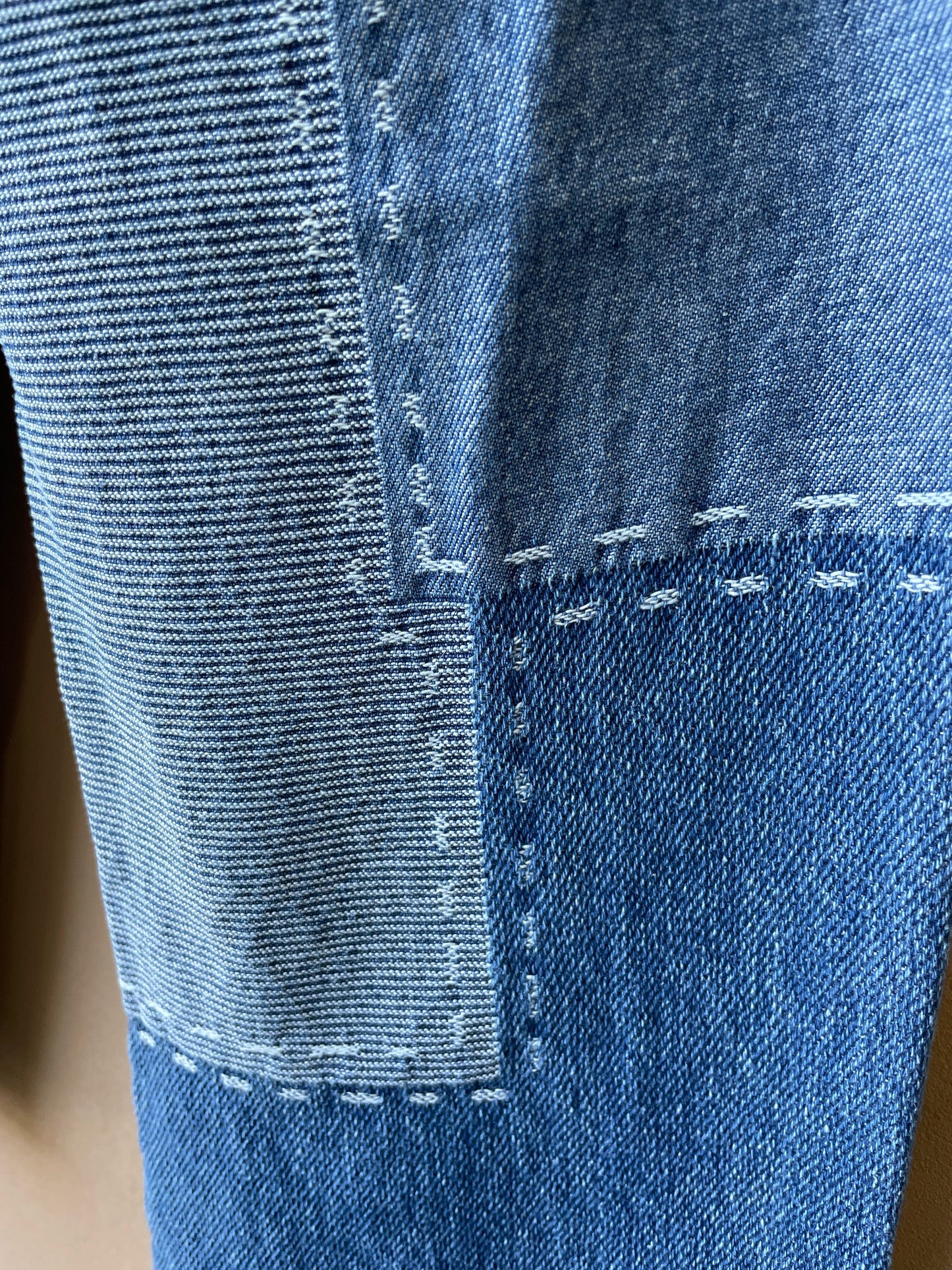 +FISH&KIDS+ DENIM PATCHWORK PANTS
