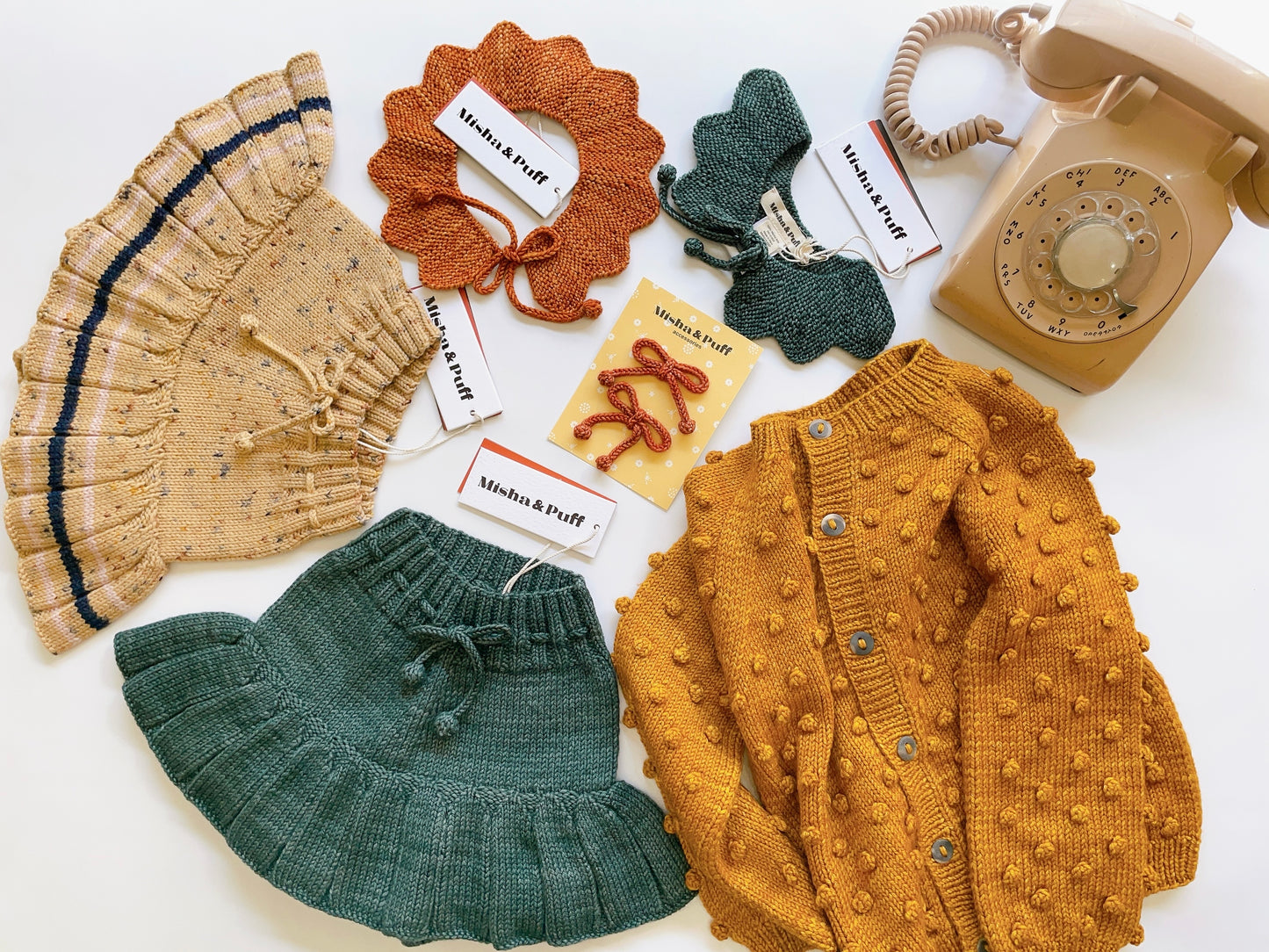 +Misha&Puff+ Flower Collar | Camp Green