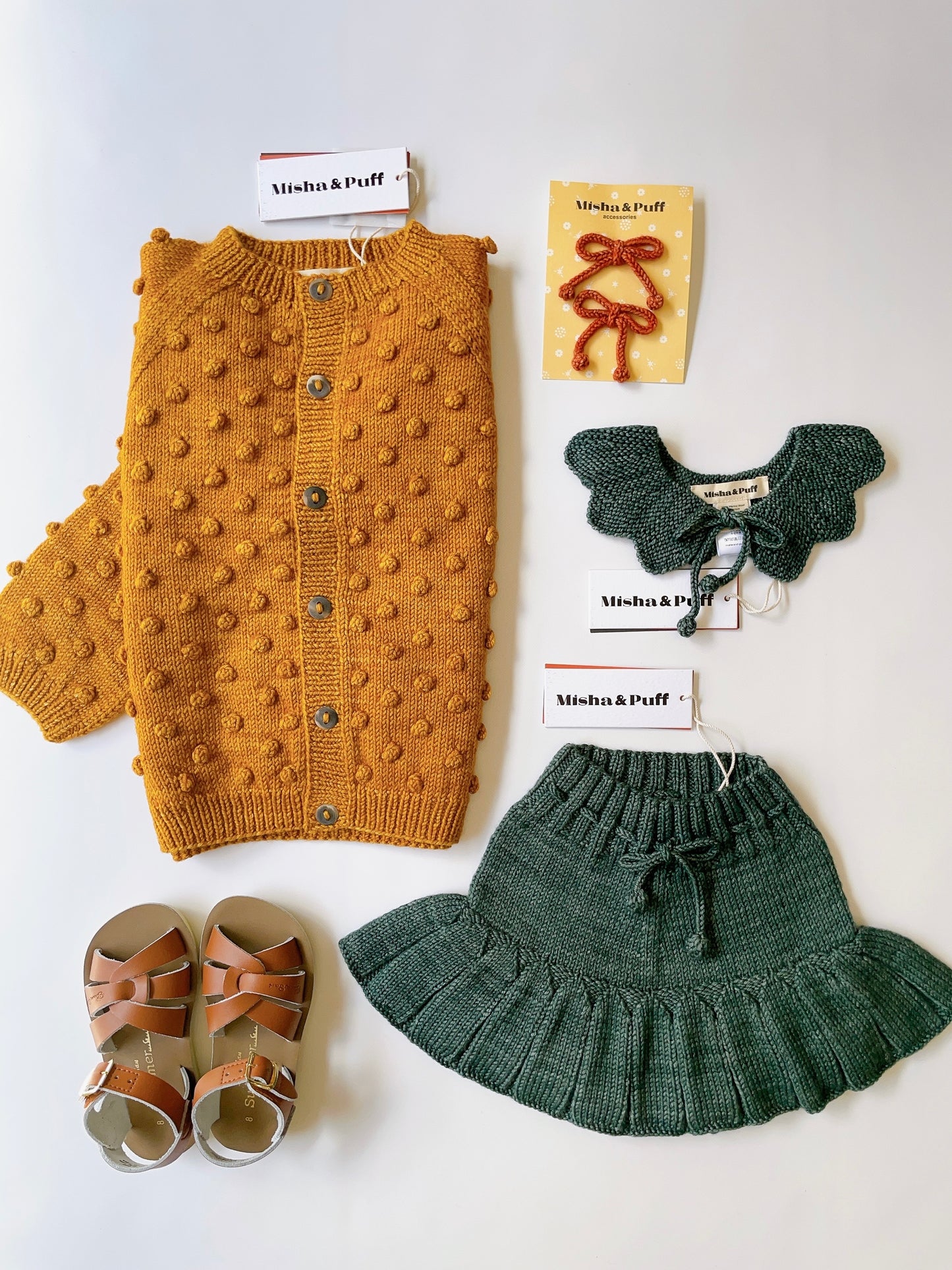 +Misha&Puff+ Flower Collar | Camp Green