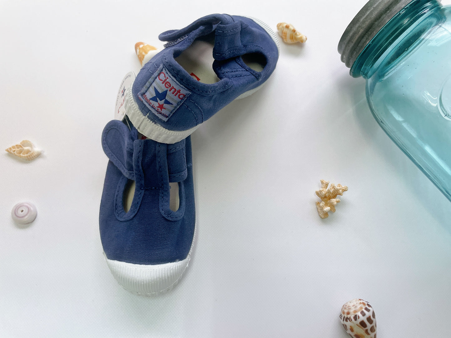 +Cienta+ T strap shoes - azul oscuro(むら染)