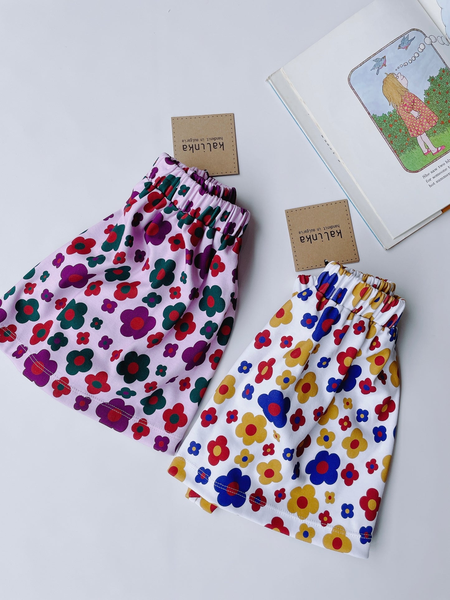 +Kalinka+ Flower Skirt - Natural/Blue
