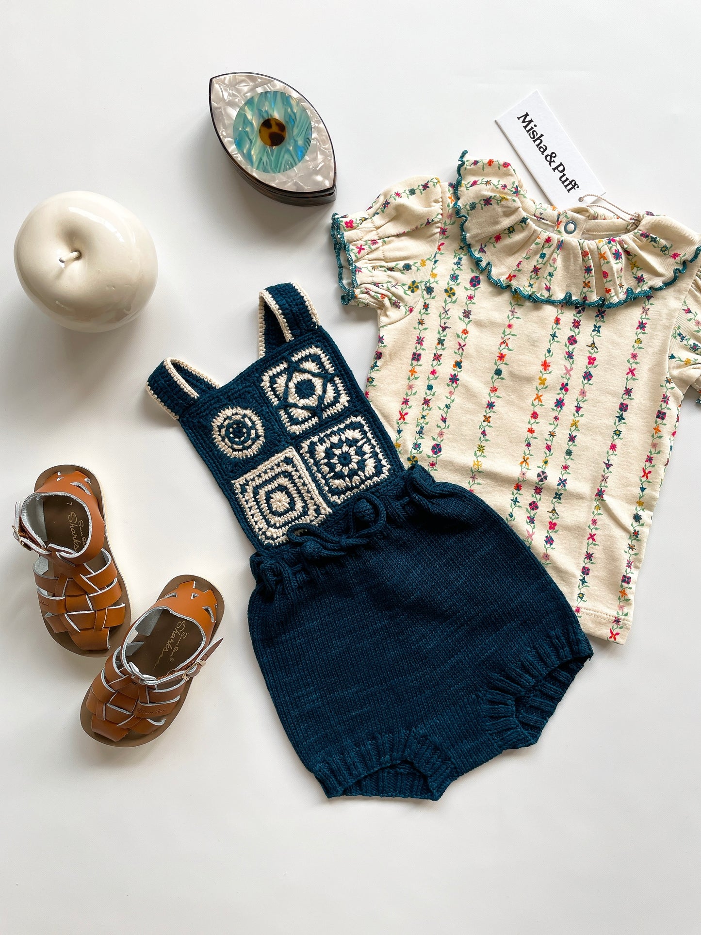 +Misha&Puff+ Crochet Afghan Romper - Celestial