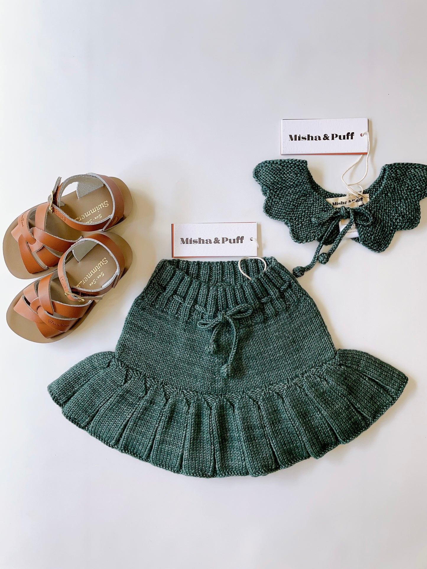 +Misha&Puff+ Flower Collar | Camp Green