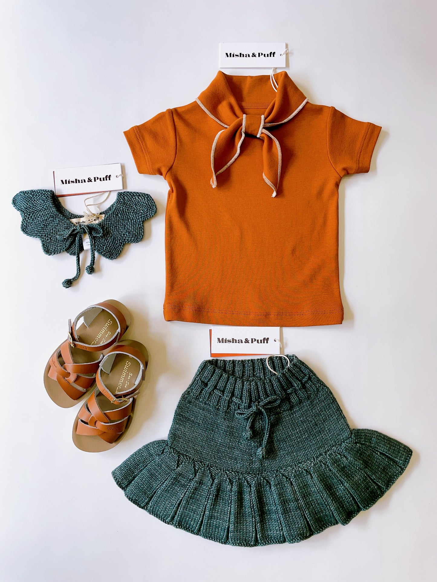 +Misha&Puff+ Flower Collar | Camp Green
