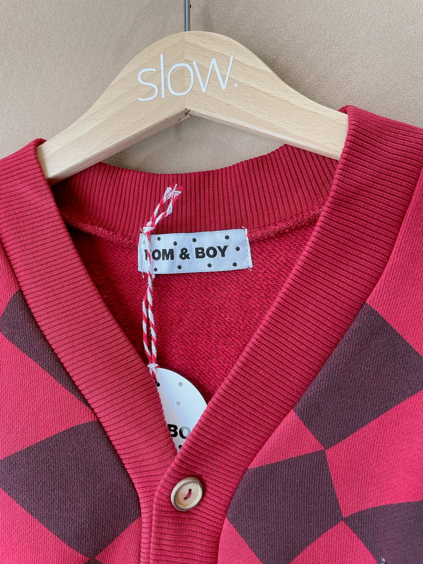 +Tom & Boy+ UNIQUE CHECKER BOARD CARDIGAN