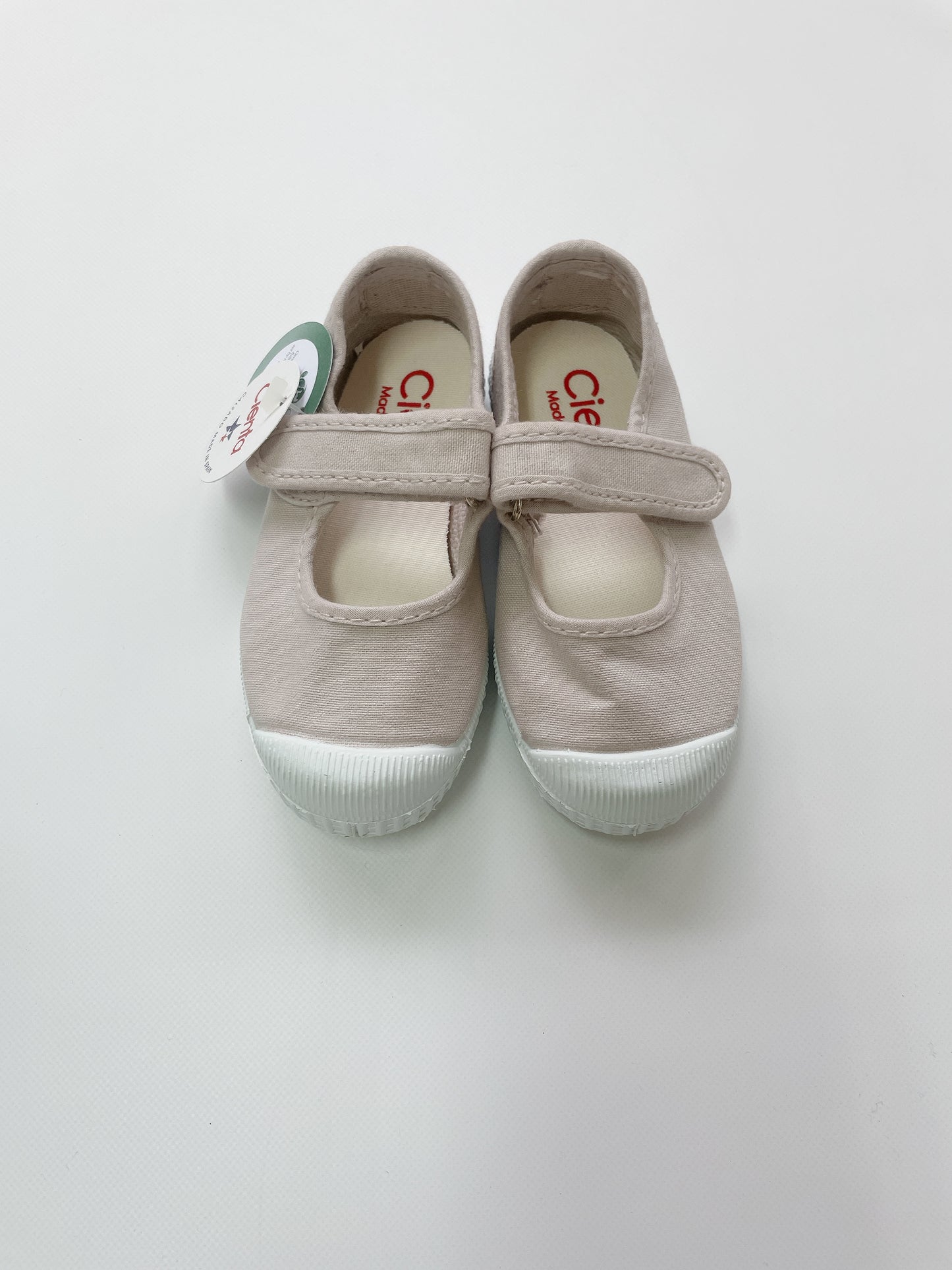 +Cienta+ Velcro one strap shoes - perla/gris2010