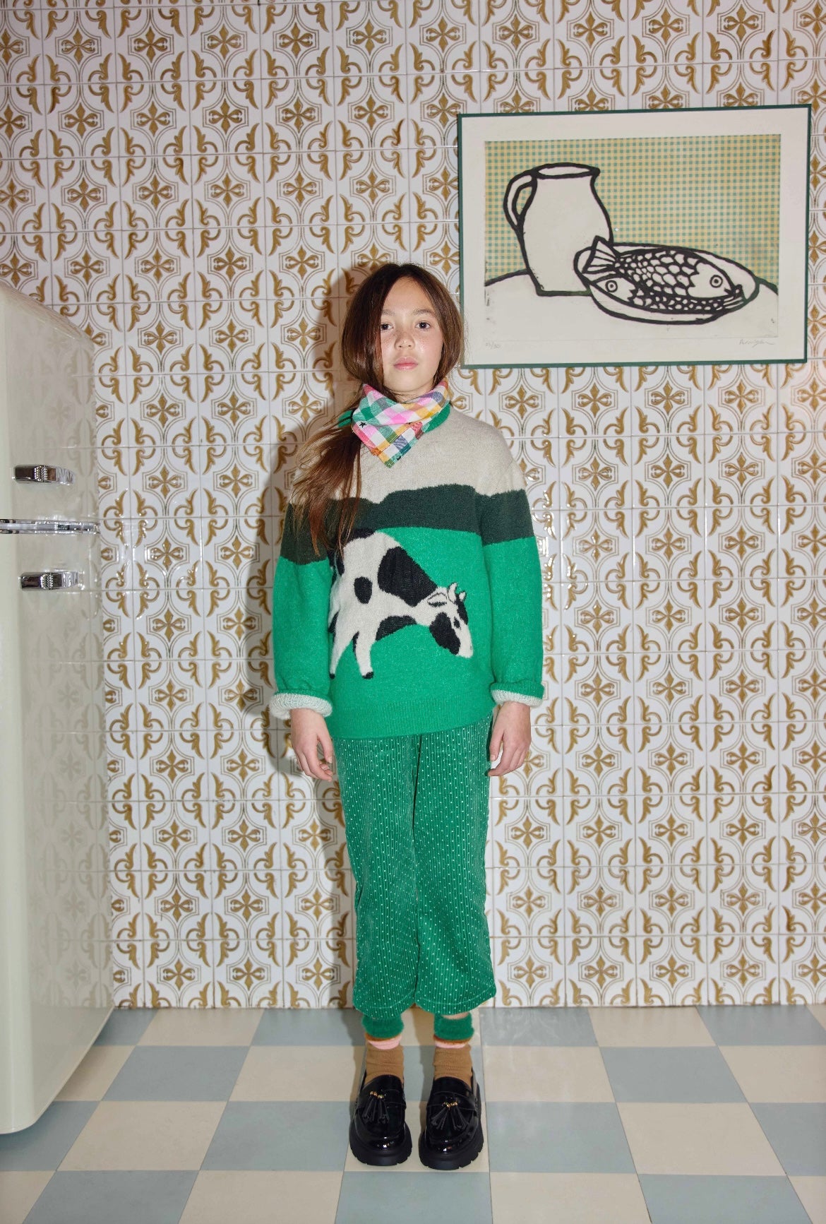 +FISH&KIDS+ COW KNIT