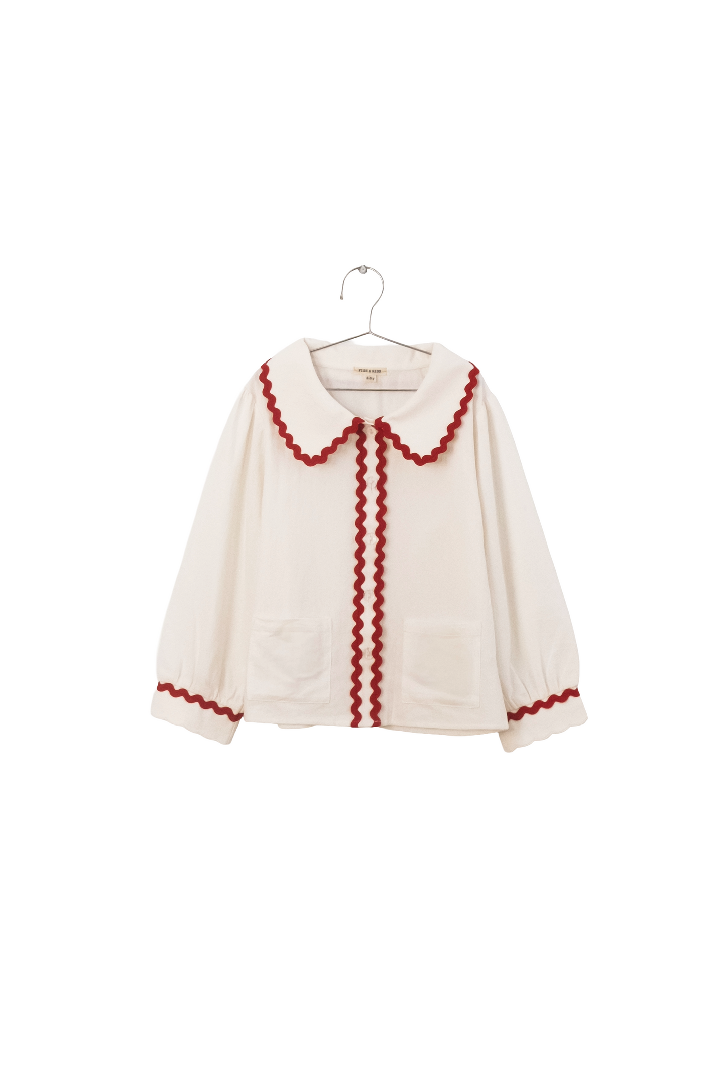 +FISH&KIDS+ BASIC BLOUSE WITH RED RIBBON
