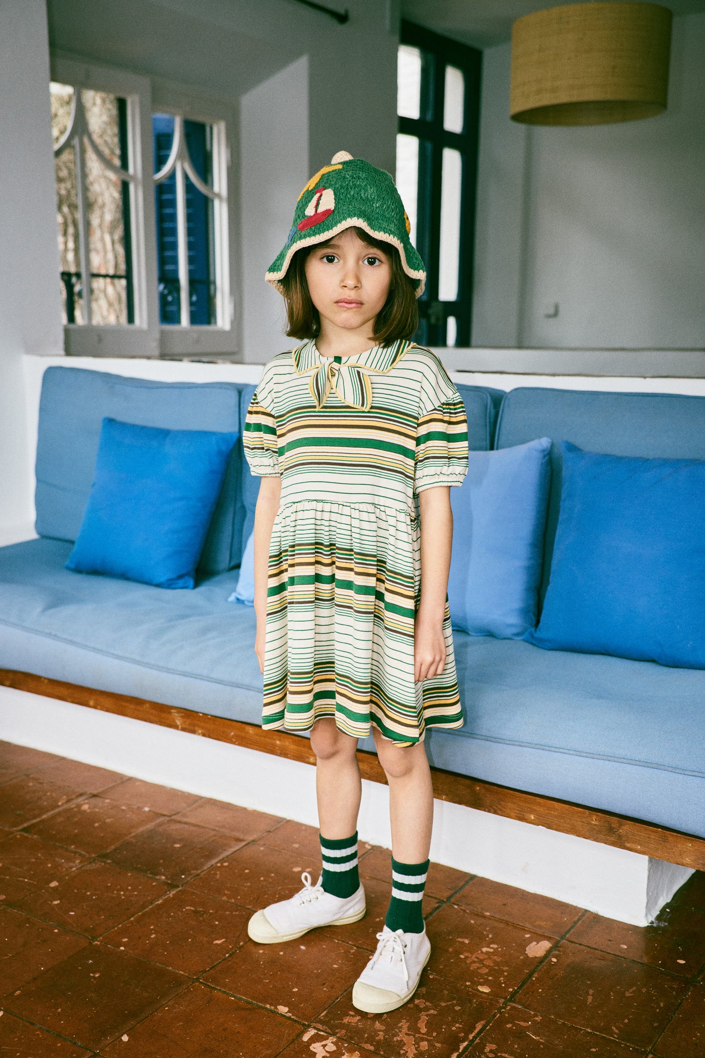 +Misha&Puff+ Junior Scout Dress - Lawn Patio Stripe