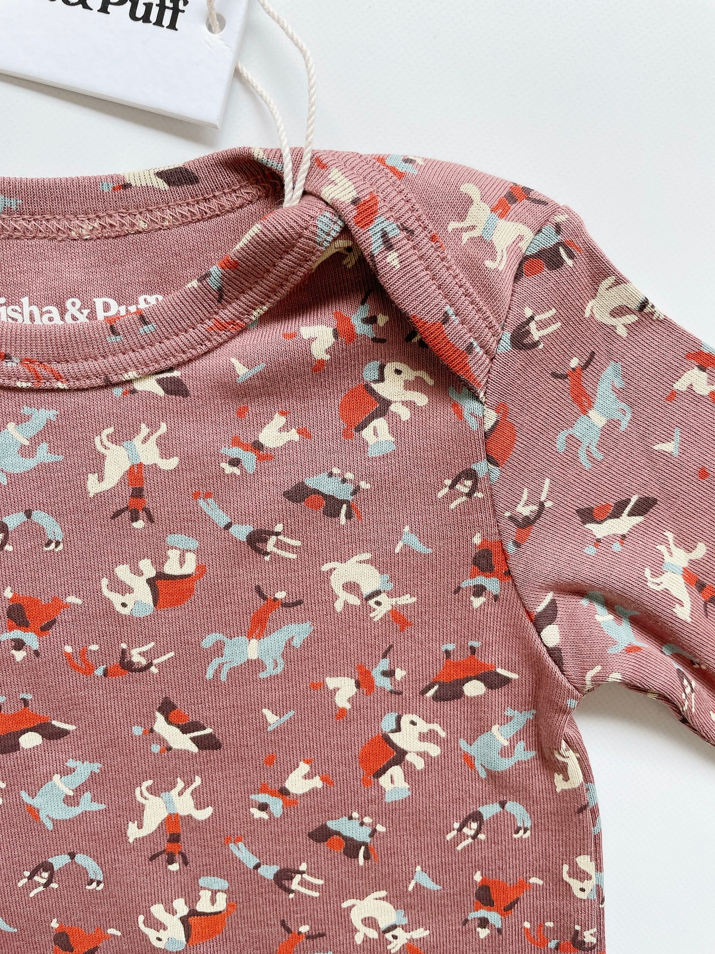 +Misha&Puff+ Baby Long Sleeve Lap Onesie - Mousse Circus