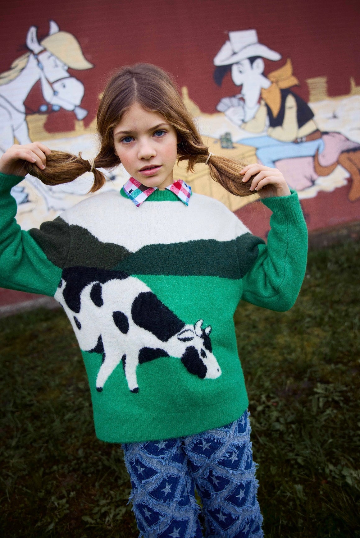 +FISH&KIDS+ COW KNIT