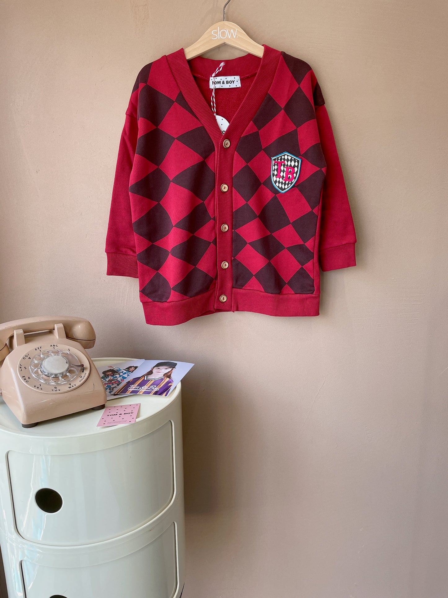 +Tom & Boy+ UNIQUE CHECKER BOARD CARDIGAN