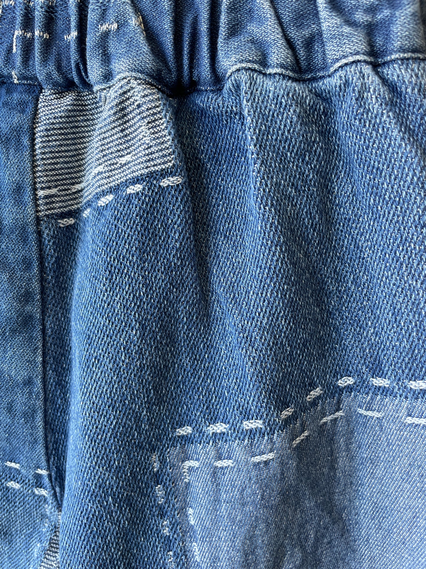 +FISH&KIDS+ DENIM PATCHWORK PANTS