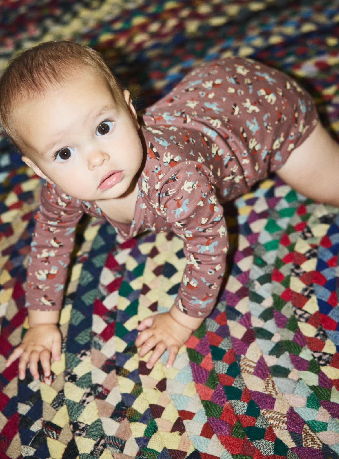 +Misha&Puff+ Baby Long Sleeve Lap Onesie - Mousse Circus