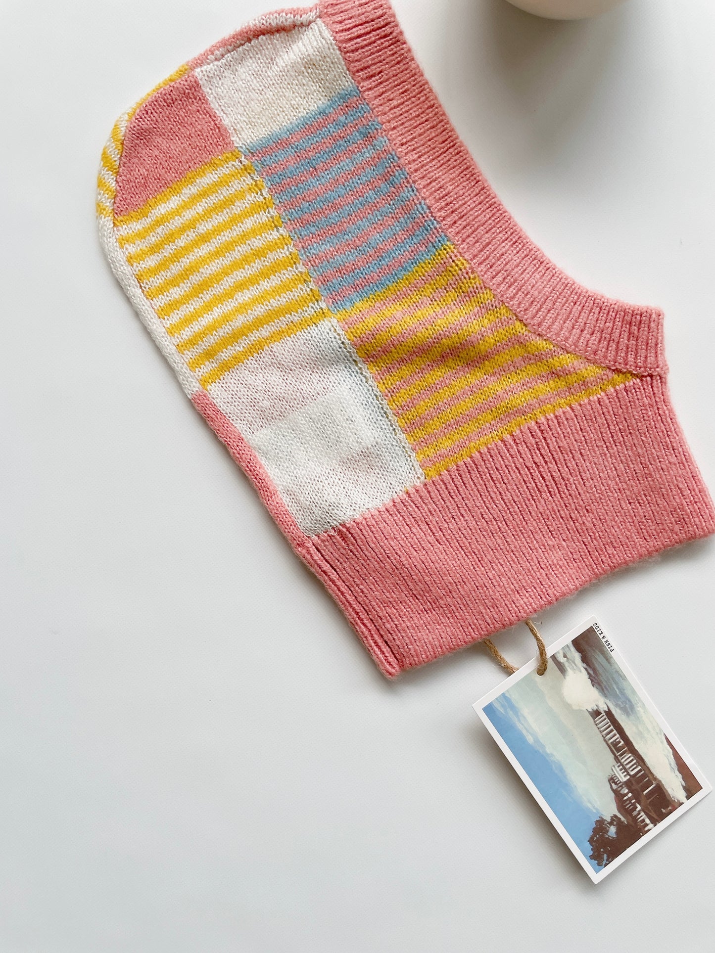 +FISH&KIDS+ PATCHWORK PASTEL BALACLABA