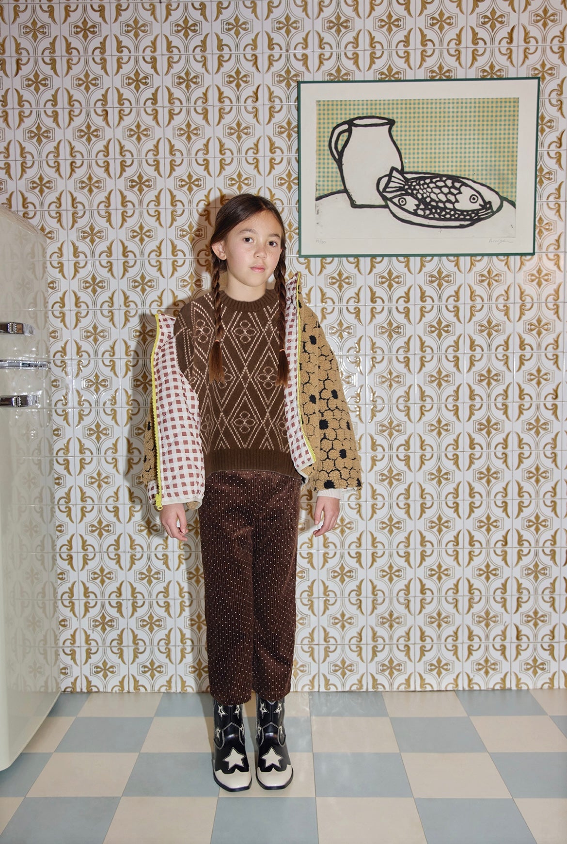 +FISH&KIDS+ TEDDY BEAR REVERSIBLE JACKET