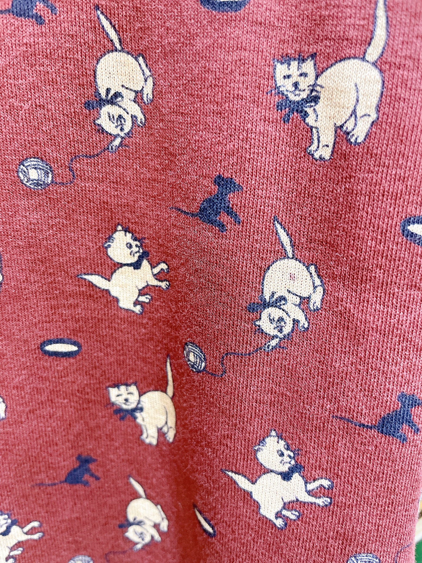 +Misha&Puff+ Junior Scout Top - Madder Root Cat & Mouse