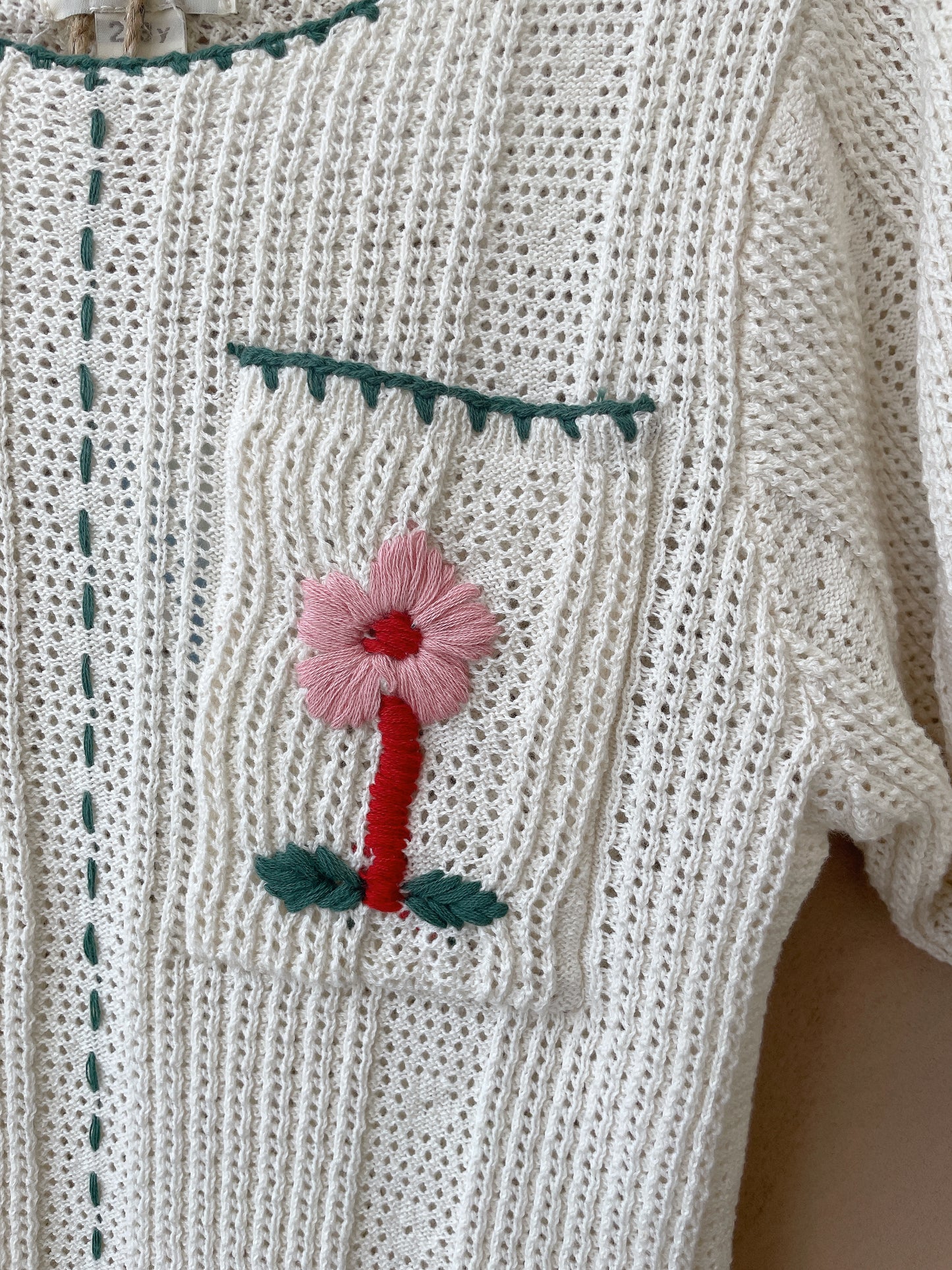 +FISH&KIDS+ Knit Embroidered Top