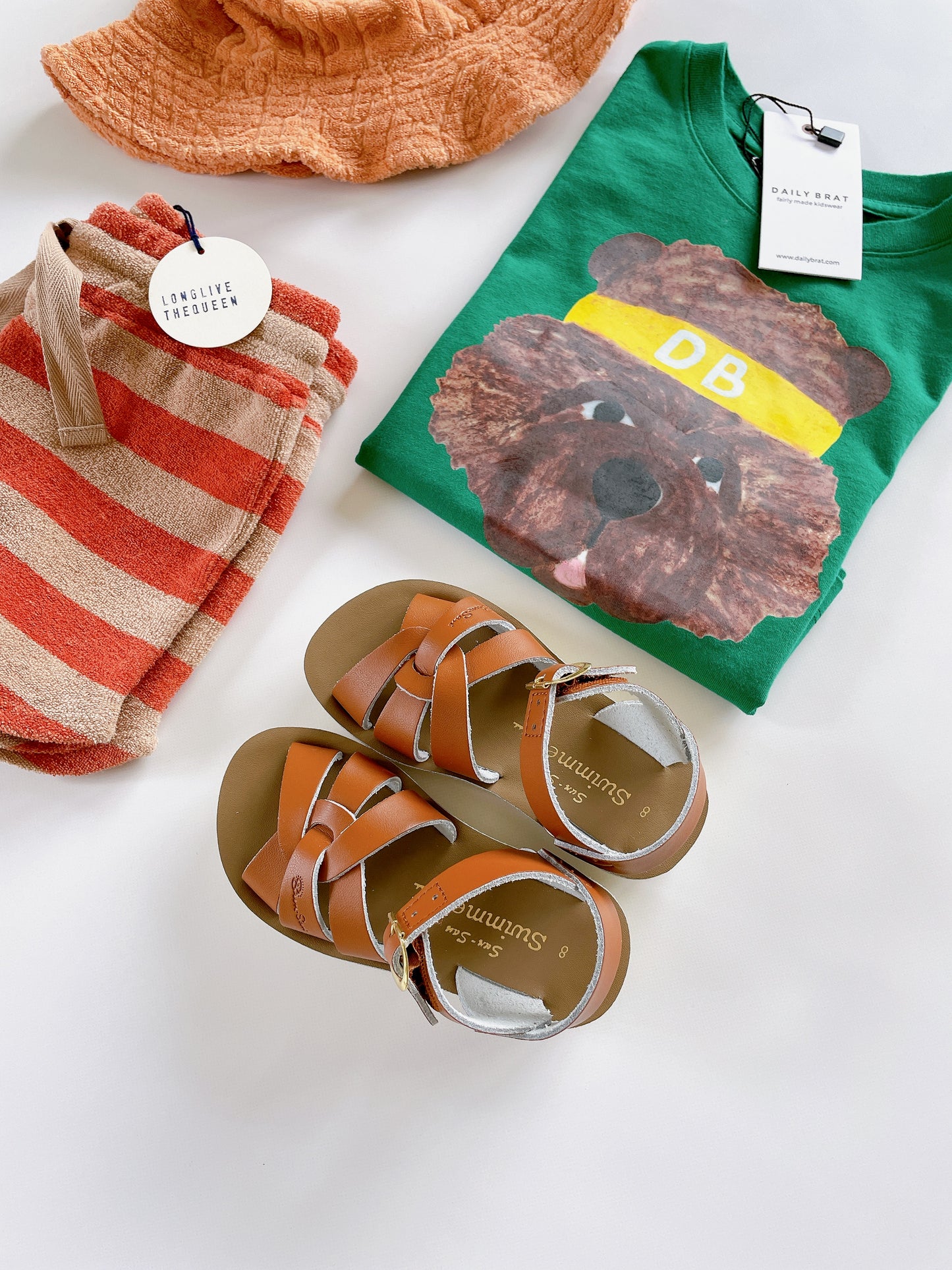 +Salt Water Sandals+ swimmer - tan【8005】