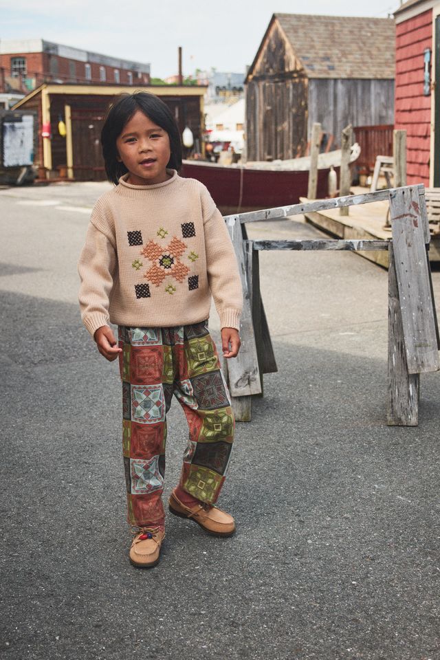 +Misha&Puff+ Camp Pant - Chili Spice Cross Stitch