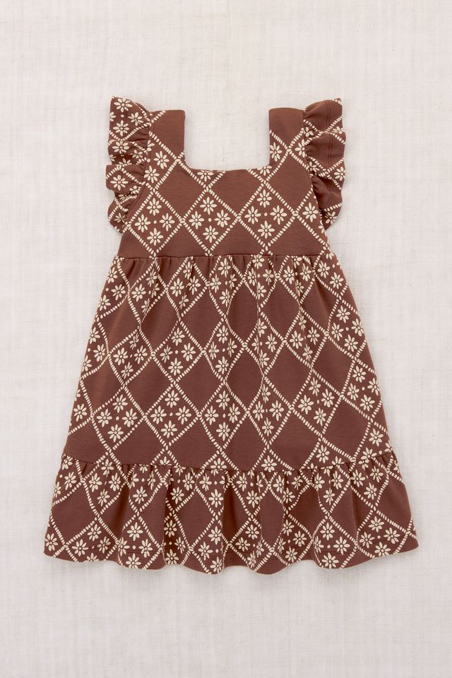 Misha&Puff+ RUFFLE SLEEVE DRESS | COLA FLORA TIERRA 5y – slow 