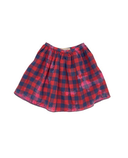 +LONGLIVETHEQUEEN+ wide skirt - bleached check | 4y