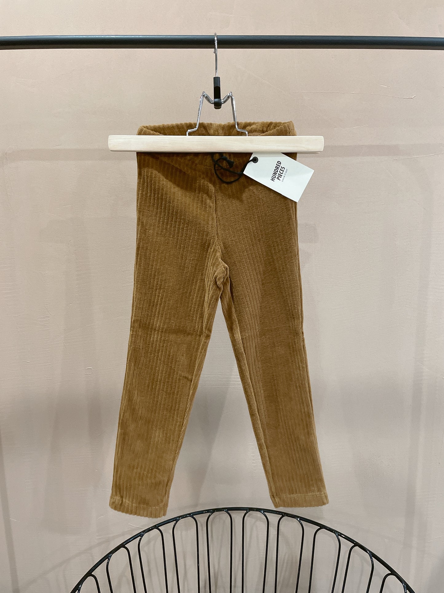 +Hundred Pieces+ Organic Velour Leggings - ochre