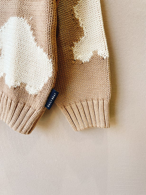 +Daily Brat+ Cloudy knitted sweater winter stone | 1-2y