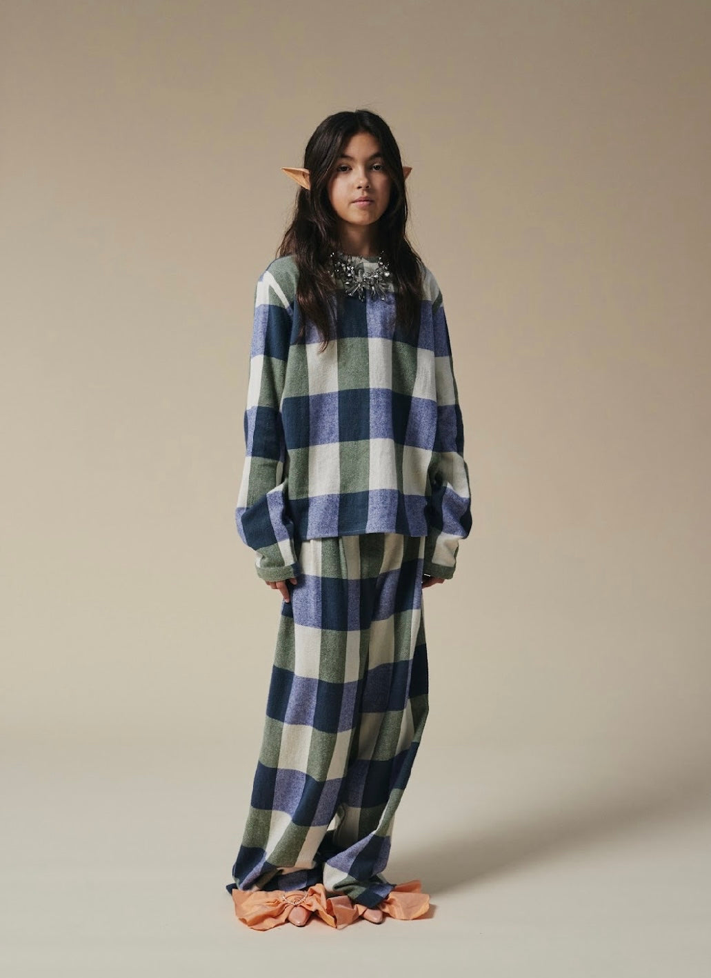 +Bobo Choses+ Plaid Check jacquard pants | 2-3y