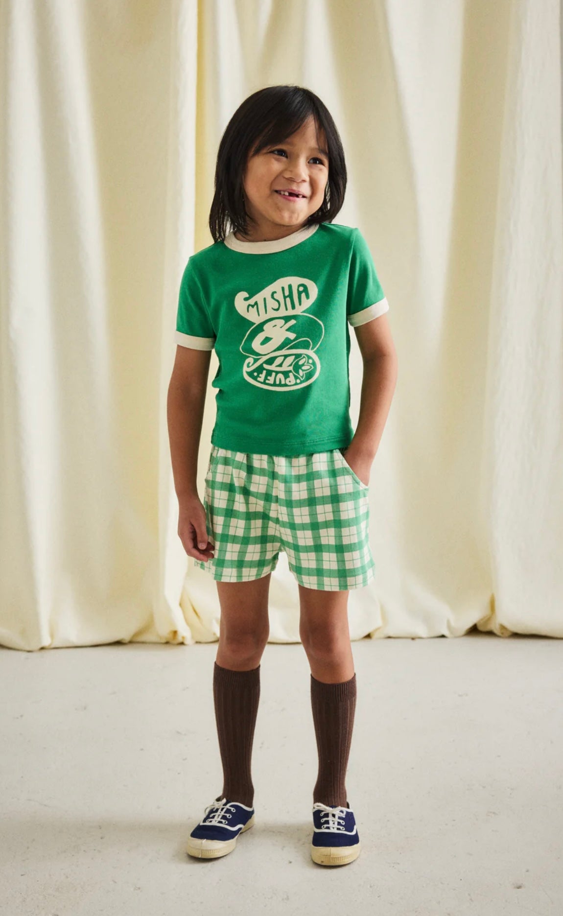 +Misha&Puff+ Groovy Paisley Ringer Tee - Bottle Green